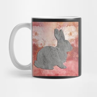 Bunny Pink & Rose Flowers Cute Easter Gift and Rabbit Lover Accessory Mug